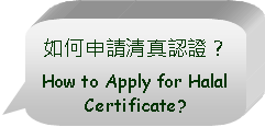 Rounded Rectangular Callout: 如何申請清真認證？How to Apply for Halal Certificate?